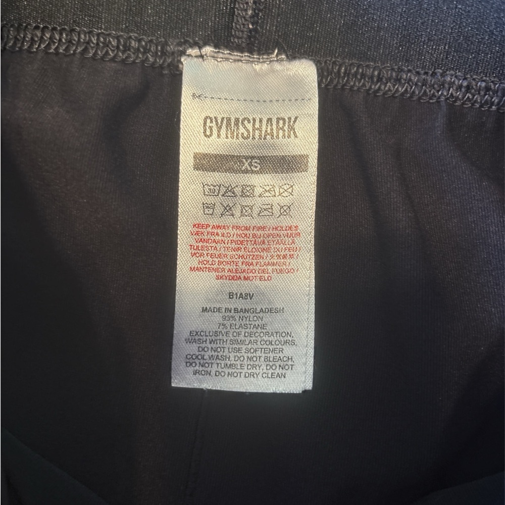 GymShark High Waist Black Embossed Detailing Leggings XS - Picture 3 of 3